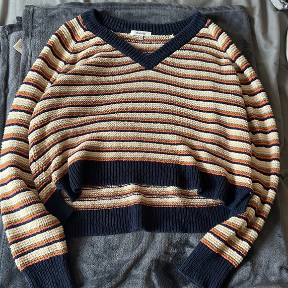 MADEWELL Stripe Knit Cropped Sweater - Picture 6 of 6